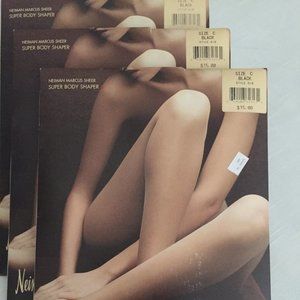 Neiman Marcus 4 Pairs of Black Stockings